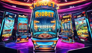 Colourful slot machine reels displayed on the GB444 slots games section